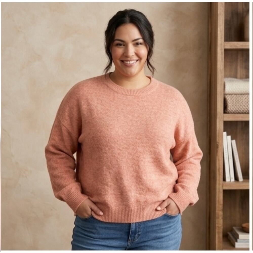Stitch Fix Pink Clover Etienne Long Sleeve Blush Pink Pullover Sweater Size XL - Picture 2 of 14